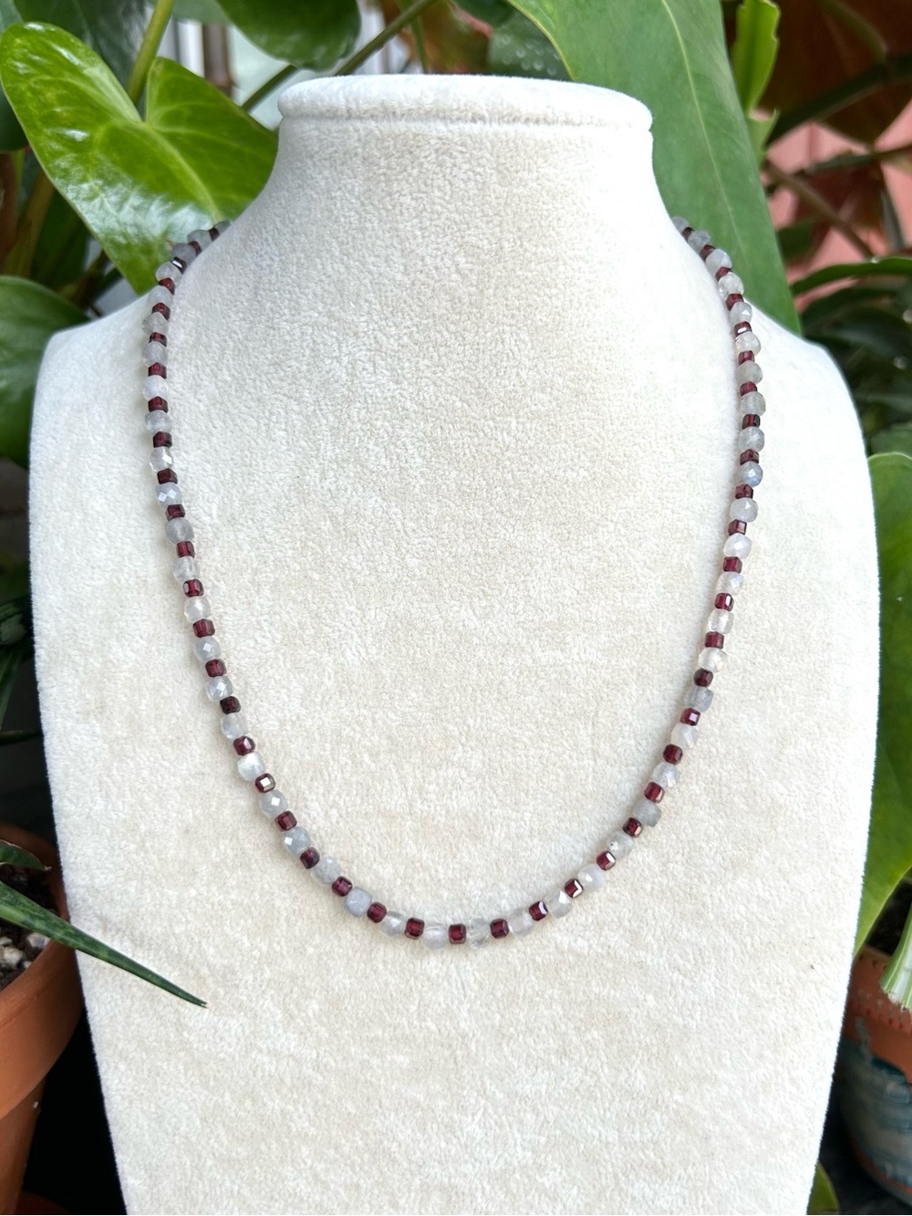 Labradorite & Garnet necklace